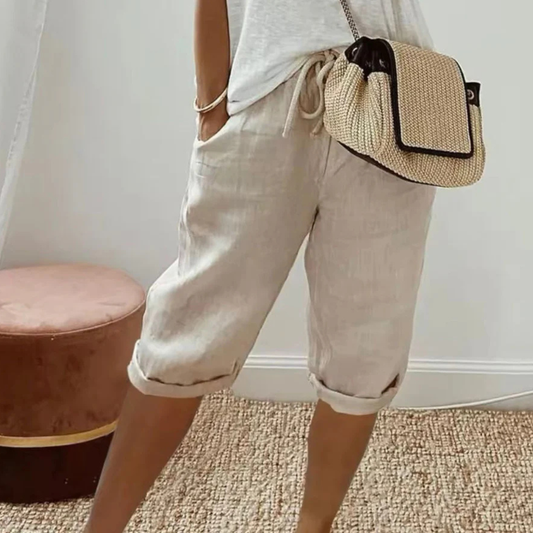 Lori | Light Cotton-Linen Shorts